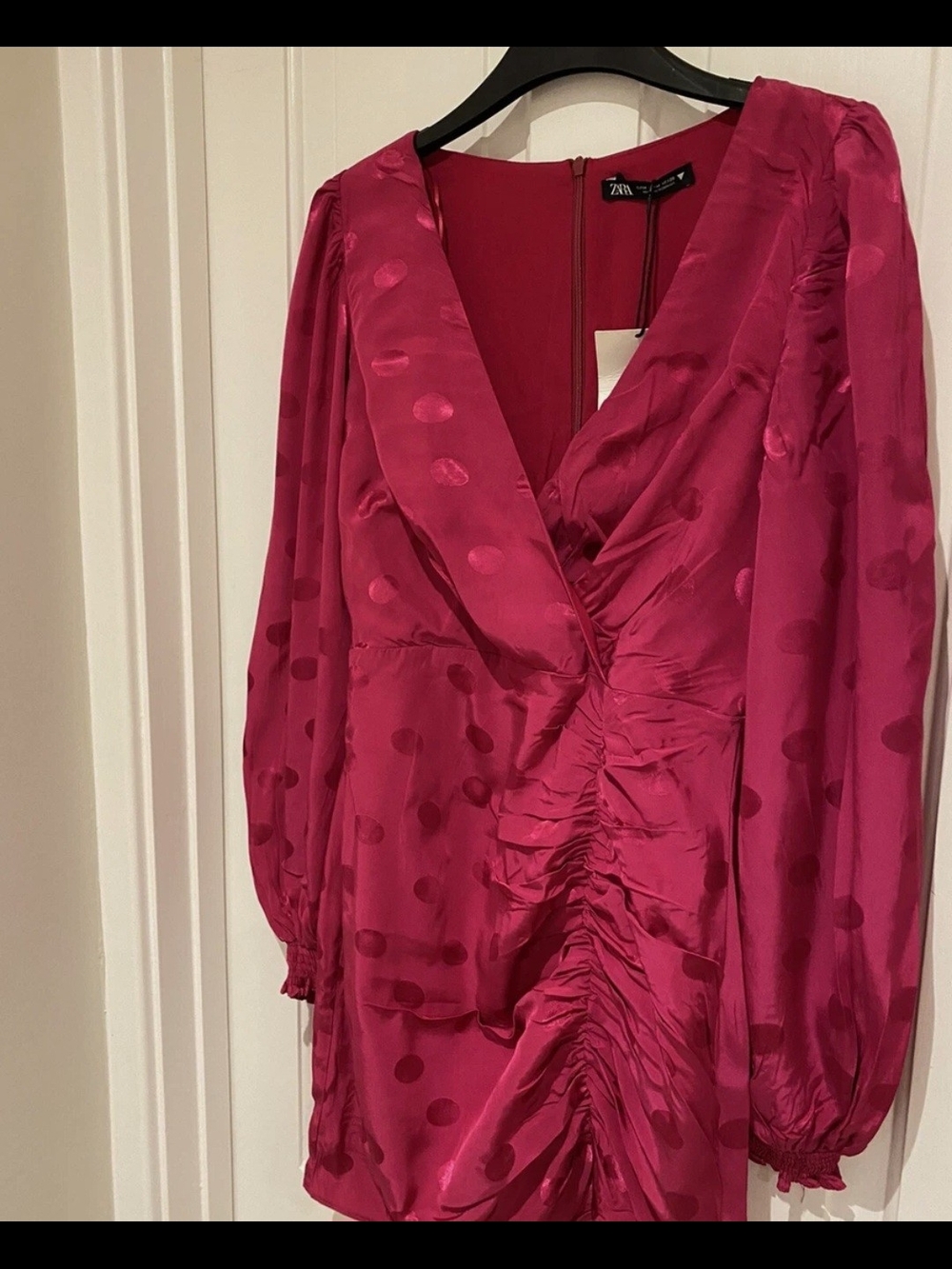 Zara Fuchsia Long-Sleeve Dress